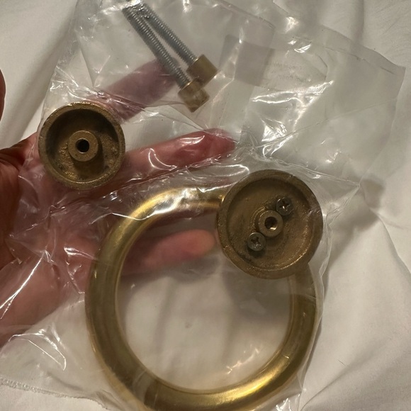 Copper Mountain Hardware Solid Brass Traditional Ring Door Knocker, 5 1/2 Inches - Picture 6 of 7